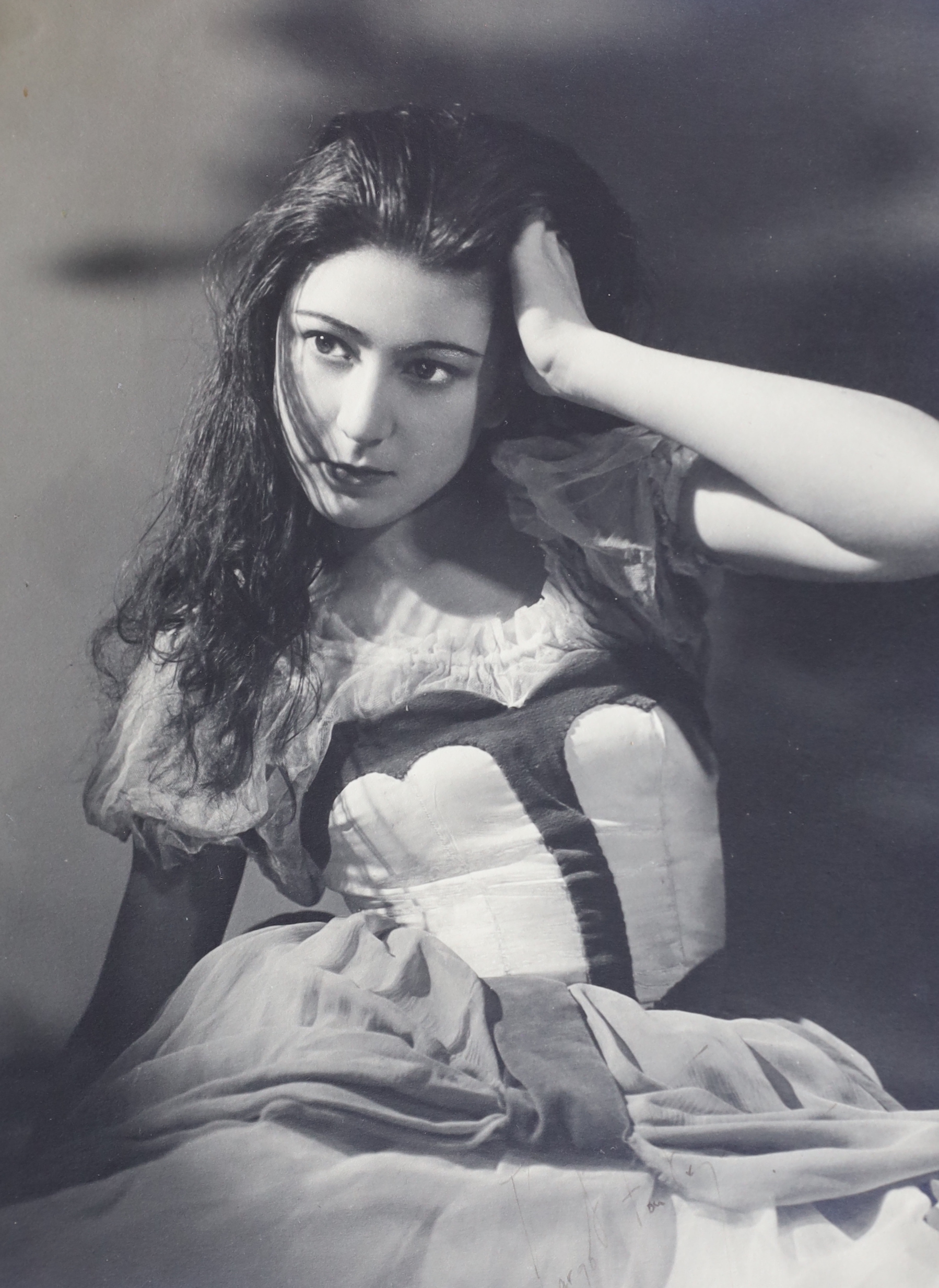 Anthony Crickmay (1937-2020) four black and white photographs, Ballet dancers, Portraits of Margaret Fonteyn and Robert Helpmann, all signed in pencil by both Crickmay and the dancers, each 29 x 22cm